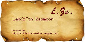 Labáth Zsombor névjegykártya