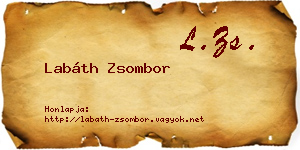 Labáth Zsombor névjegykártya